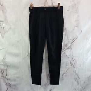 Betabrand Pants Womens XXS Short Petite Crop Black Skinny Mid Rise Ponte